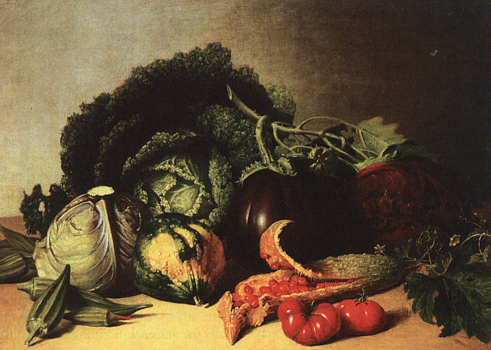 Still Life Balsam Apple and Vegetables